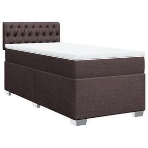vidaXL Sommier &agrave; lattes de lit avec matelas Marron fonc&eacute; 80x200 cm