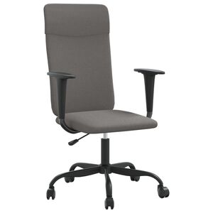 vidaXL Chaise de bureau r&eacute;glable en hauteur gris fonc&eacute; tissu