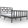 vidaXL Cadre de lit Gris Bois de pin massif 120x200 cm