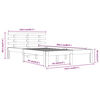 vidaXL Cadre de lit sans matelas blanc bois massif 140x200 cm