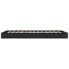 vidaXL Cadre de lit sans matelas noir 75x190 cm bois ing&eacute;nierie