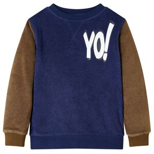 vidaXL Sweatshirt pour enfants bleu marine fonc&eacute; 104