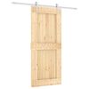 vidaXL Porte coulissante Naturel et Blanc 90 x 210 cm