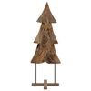 vidaXL Sapin de No&euml;l Marron 90 cm Bois de teck massif