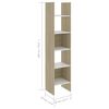 vidaXL Ensemble de biblioth&egrave;que 4 pcs Blanc et ch&ecirc;ne sonoma