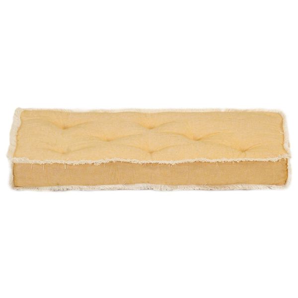 vidaXL Coussin de canap&eacute; palette Jaune 73x40x7 cm