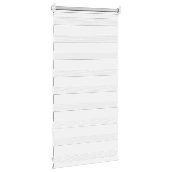 vidaXL Store v&eacute;nitien z&eacute;br&eacute; 40,9 x 100 cm, largeur du tissu 36,7 cm, blanc