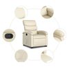 vidaXL Fauteuil inclinable Cr&egrave;me Similicuir