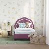 vidaXL Cadre de lit pour tout-petit avec tête de lit Violet