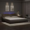 vidaXL Cadre de lit Viana avec LED sans matelas cappuccino 200x200 cm