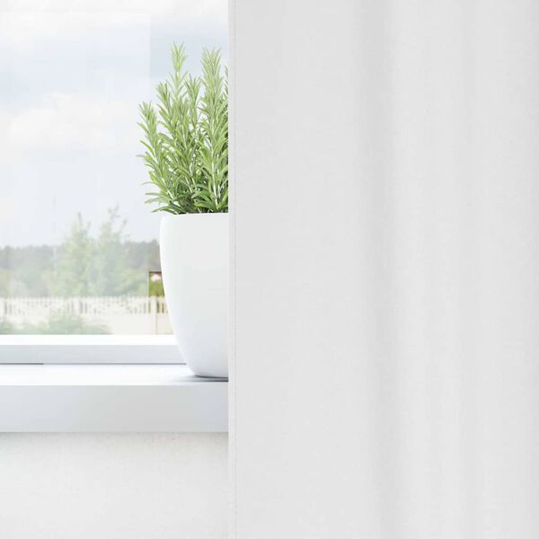 vidaXL Rideaux occultants avec anneaux 2 pcs Blanc lumineux