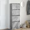 vidaXL Armoire &agrave; chaussures gris b&eacute;ton 60x21x163,5cm bois d'ing&eacute;nierie