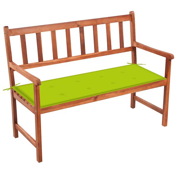 vidaXL Banc de jardin avec coussin 120 cm Bois d'acacia massif