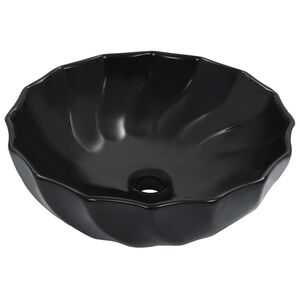 vidaXL Lavabo 46x17 cm C&eacute;ramique Noir