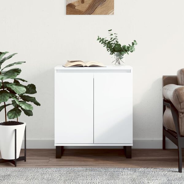 vidaXL Buffet Blanc 60x35x70 cm Bois d'ingénierie