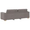 vidaXL Canapé 3 pcs Taupe Tissu en lin mélangé