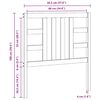 vidaXL T&ecirc;te de lit Gris 96x4x100 cm Bois massif de pin
