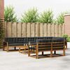 vidaXL Ensemble de canap&eacute;s d'ext&eacute;rieur 9 pcs Naturel et Anthracite