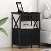 vidaXL Cabinet de chevet Ch&ecirc;ne noir 40 x 31 x 60 cm Bois d'ing&eacute;nierie