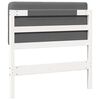 vidaXL T&ecirc;te de lit capitonn&eacute;e Blanc et gris clair 100 cm Pin massif