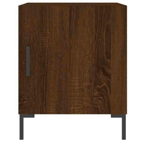 vidaXL Tables de chevet 2pcs ch&ecirc;ne marron 40x40x50cm bois d'ing&eacute;nierie