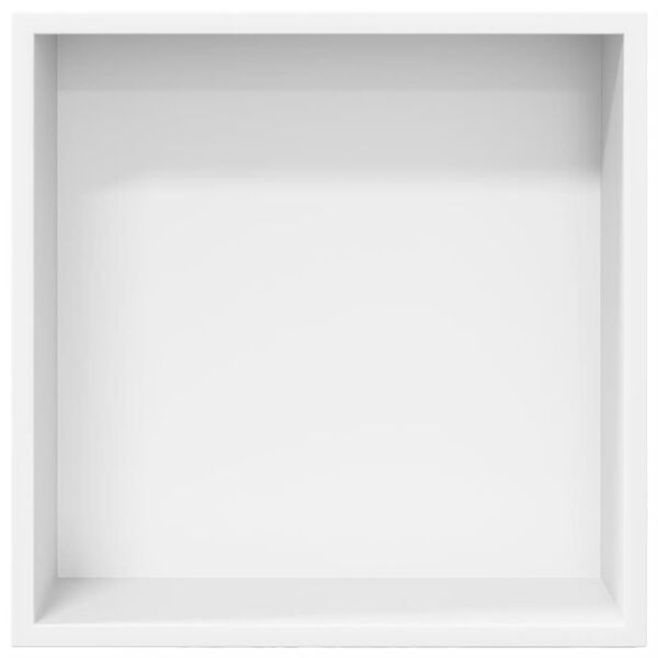 vidaXL Niche de douche blanc mat 32x32x9 cm acier inoxydable