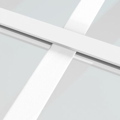 vidaXL Porte coulissante Verre ESG dépoli et aluminium 76x205 cm Blanc