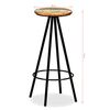 vidaXL Tabourets de bar lot de 2 bois massif de récupération