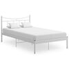 vidaXL Cadre de lit sans matelas blanc métal 120x200 cm