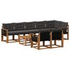 vidaXL Ensemble de canap&eacute;s d'ext&eacute;rieur 9 pcs Naturel et noir