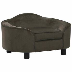 vidaXL Canap&eacute; pour chien Gris fonc&eacute; 67x47x36 cm Peluche