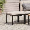 vidaXL Tabouret de jardin avec coussin noir acier enduit de poudre