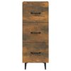vidaXL Buffet Chêne fumé 34,5x34x90 cm Bois d'ingénierie