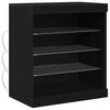 vidaXL Buffet Chêne noir 60.5 x 37 x 67 cm Bois d'ingénierie
