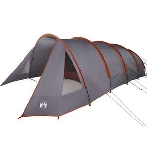 vidaXL Tente Tunnel 6-Persoons Gris et orange 890 x 470 x 220 cm