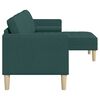 vidaXL Ensemble de Canap&eacute;s avec coussin Vert fonc&eacute; Polyester