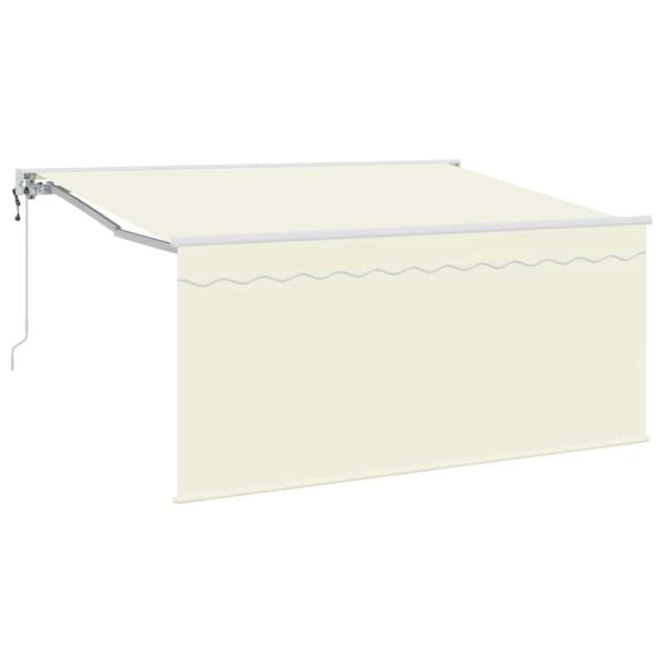 vidaXL Auvent R&eacute;tractable Cr&egrave;me 300 x 200 cm Polyester et Aluminium