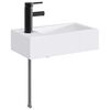 vidaXL Lavabo de salle de bains Noir Mat 45,5 x 25,5 x 13 cm m&eacute;tal