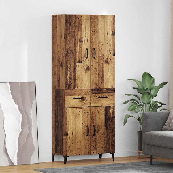 vidaXL Haut Armoire Bois Ancien 69,5 x 34 x 180 cm Bois d'ing&eacute;nierie