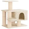 vidaXL Arbre &agrave; chat avec poteaux &agrave; griffer en sisal Cr&egrave;me 96 cm