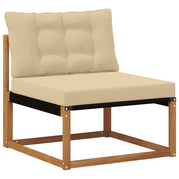 vidaXL Ensemble de canap&eacute;s d'ext&eacute;rieur 9 pcs Naturel et Beige