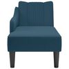 vidaXL Fauteuil long avec accoudoir droit bleu velours