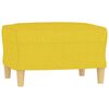 vidaXL Ensemble de canap&eacute;s 3 pcs avec coussins Jaune clair Tissu