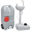 vidaXL Ensemble de lave-mains et r&eacute;servoir d'eau portable de camping