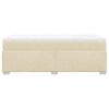 vidaXL Sommier &agrave; lattes de lit avec matelas Cr&egrave;me 80x200 cm Tissu
