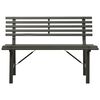 vidaXL Banc de jardin 110 cm Acier Noir