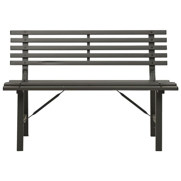 vidaXL Banc de jardin 110 cm Acier Noir