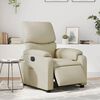 vidaXL Fauteuil inclinable &eacute;lectrique Cr&egrave;me Similicuir