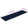 vidaXL Tapis d'escalier autocollants 30 pi&egrave;ces 76 x 20 cm Bleu marine Rectangulaire
