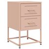 vidaXL Table de chevet rose 36x39x60,5 cm acier